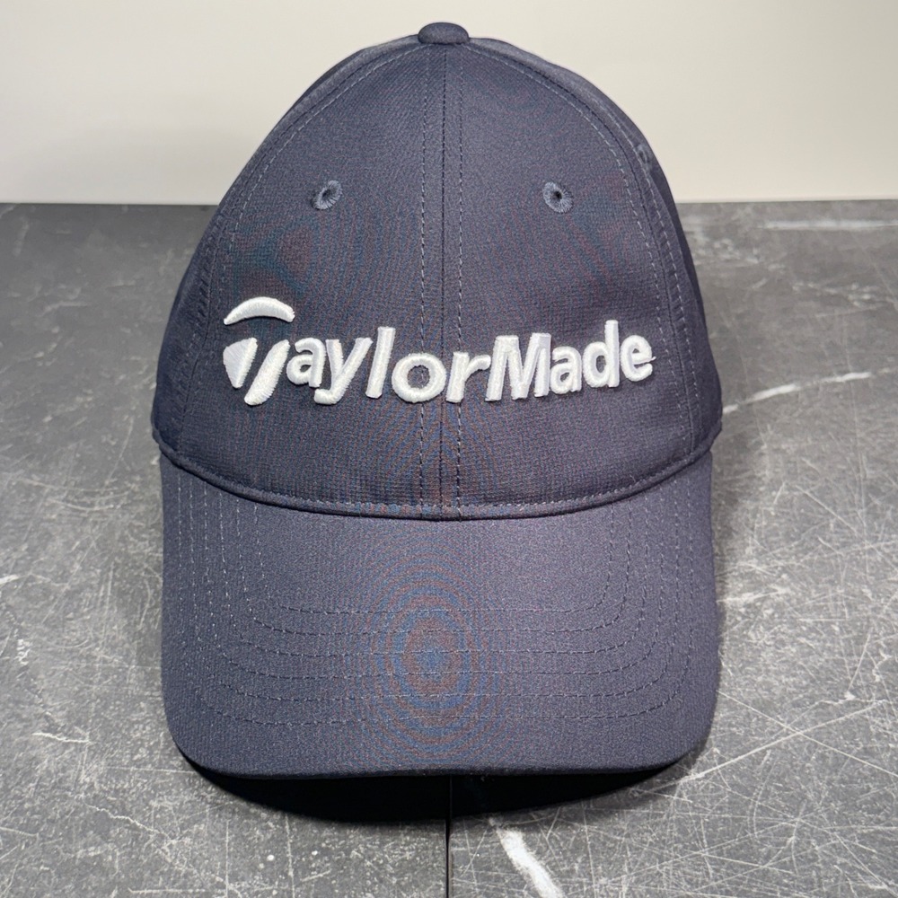 TaylorMade Golf Hat Adjustable‎ Navy Blue Embroidered Logo Performance Cap